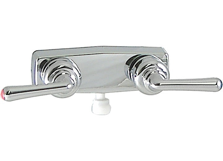 Valterra Products LLC SHOWER VALVE W/ VAC BRKR, 4IN, 2 LEVER TEACUP, PLASTIC, CHROME