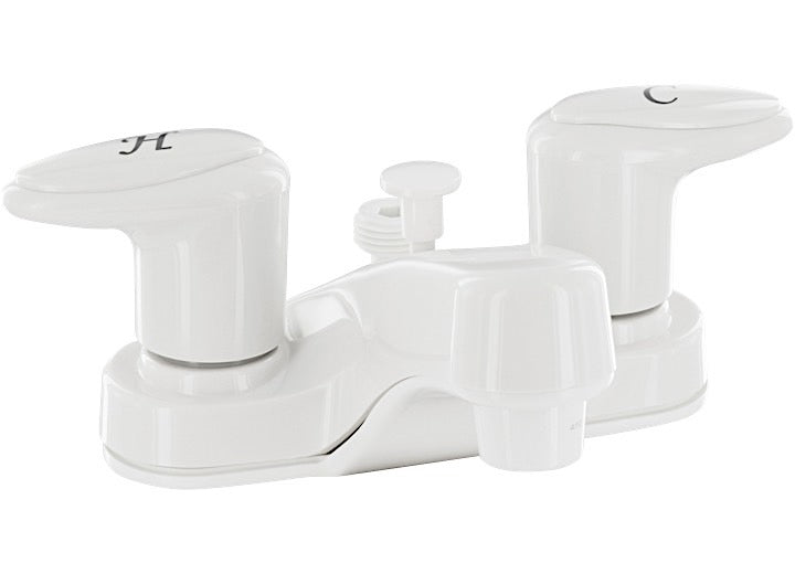 Valterra Products LLC BATHROOM DIVERTER FAUCET, 4IN, 2 LEVER, 1/4 TURN, PLASTIC, WHITE