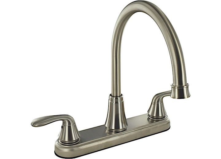 Valterra Products LLC KITCHEN FAUCET, 8IN HI-ARC HYBRID, 2 LEVER, BRUSHED NICKEL