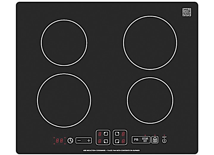 Pinnacle BUILT-IN INDUCTION COOKTOP - 4 BURNERS,