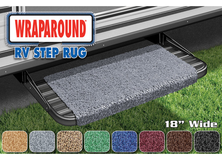 Prest-O-Fit WRAPAROUND STEP RUG (18IN WIDE) - STONE GRAY
