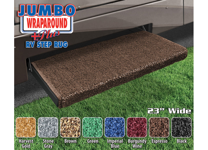 Prest-O-Fit JUMBO WRAPAROUND + PLUS STEP RUG (23IN WIDE) - ESPRESSO