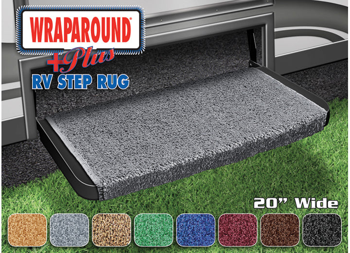 Prest-O-Fit WRAPAROUND + PLUS STEP RUG (20IN WIDE) - STONE GRAY