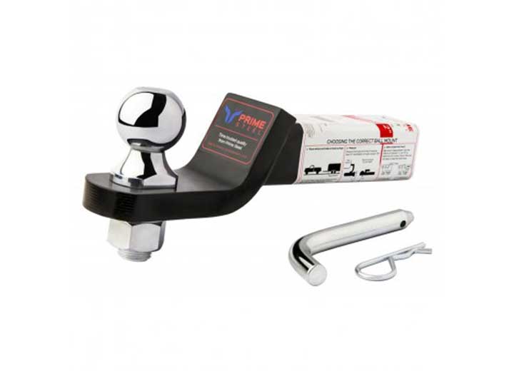 Prime Steel READY TO TOW BALL MOUNT W/HITCH BALL/PIN/CLIP-7.5K GTW