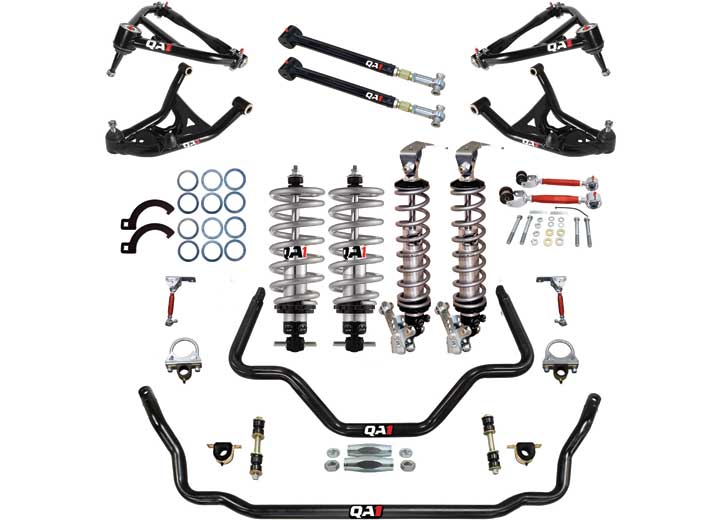 QA1 Precision Products, Inc 71-76 GM BEL AIR/IMPALA LEVEL 2 BIG WHEEL KIT, SINGLE ADJUSTABLE SHOCKS