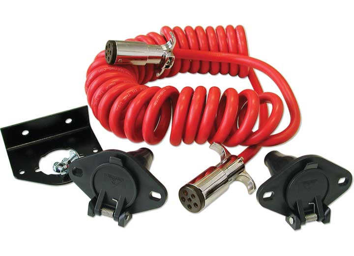 Roadmaster Inc Roadmaster Flexo-Coil Wiring Kit - 6-Wire Flexo-Coil Cord with Plugs, Sockets, & Socket Bracket