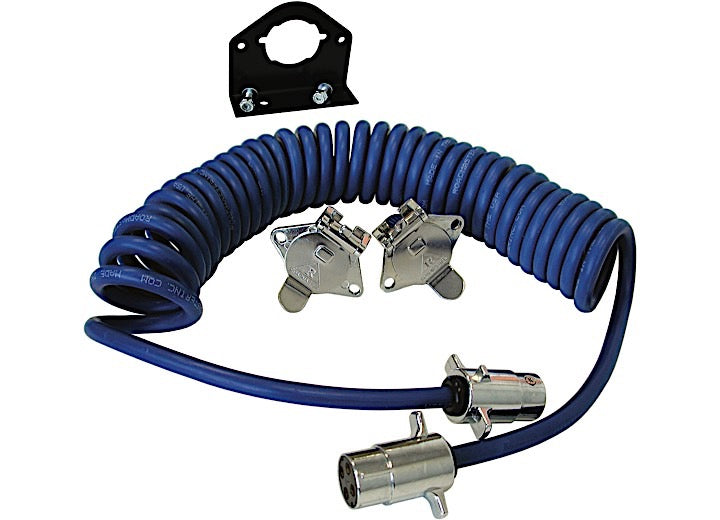 Roadmaster Inc Roadmaster Flexo-Coil Wiring Kit - 4-Wire Flexo-Coil Cord with Plugs, Sockets & Socket Bracket