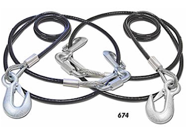 Roadmaster Inc Roadmaster 80" Double Hook Hybrid Safety Cables - Pair