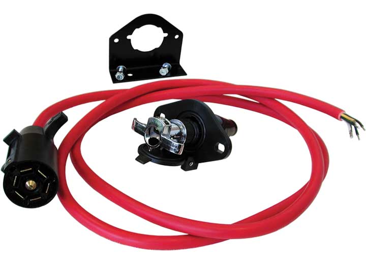 Roadmaster Inc Roadmaster Straight Cord Wiring Kit - 7 to 6 Wire Straight Cord with Plugs, Socket, & Bracket