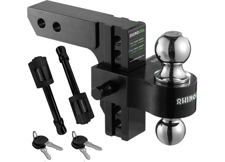 Rhino USA 8IN HEAVY DUTY DROP HITCH - 2IN BLACK