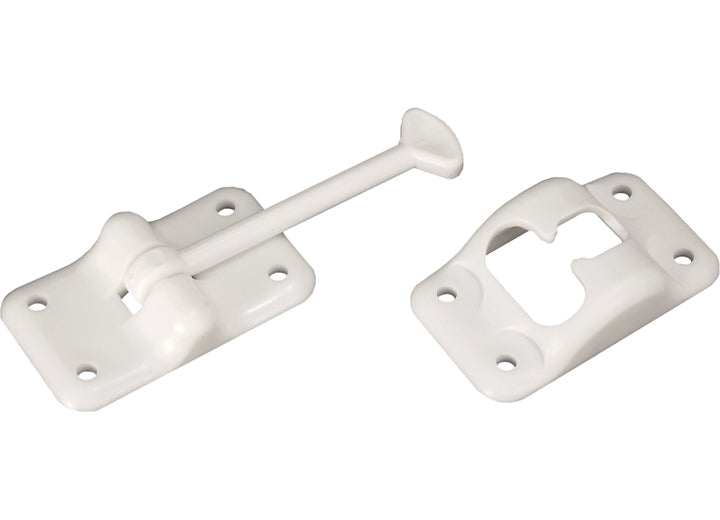 RV Designer ENTRY DOOR HOLDER - PLASTIC T - 3 1/2IN - WHITE