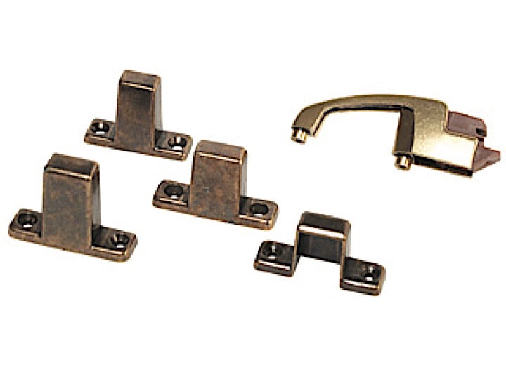 RV Designer POSITIVE LATCH WITH 4 STRIKES TO FIT MOST DOORS - ANTIQUE FINISH