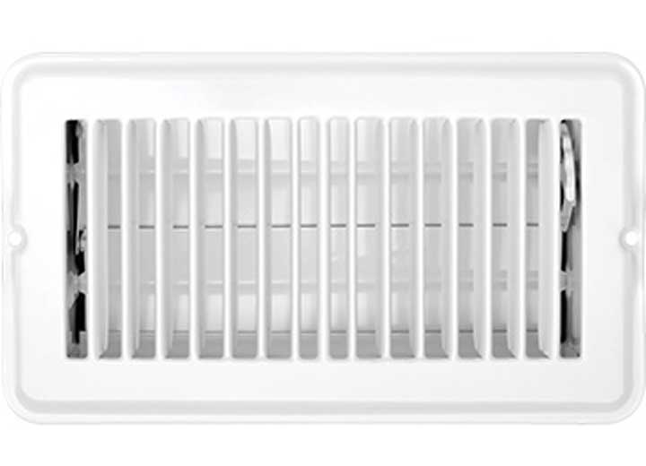 RV Designer VENT REGISTER, WHITE, METAL, DAMP 4INX8IN