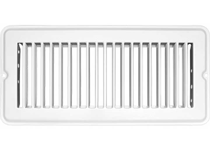 RV Designer VENT REGISTER, WHITE, METAL, UNDAMP 4INX10IN