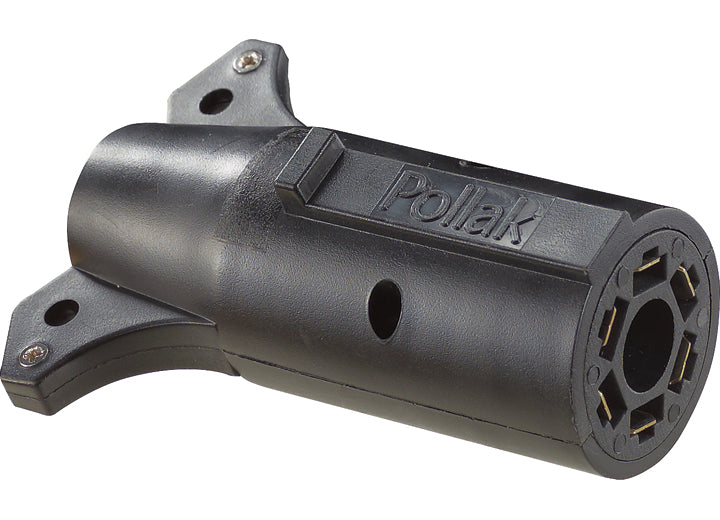 RV Designer 7-WAY RV TO 6-WAY ROUND ADAPTER (AUXILIARY PIN IN CENTER)