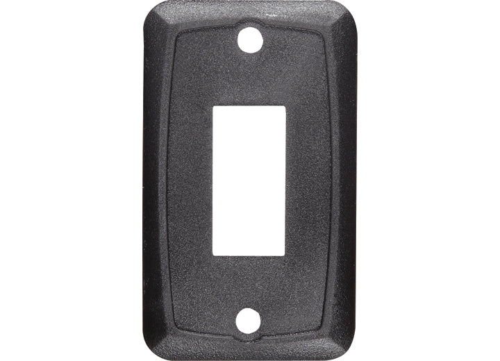 RV Designer BLACK SINGLE MOUNTING PLATE - CUT-OUT .550IN X 1.125