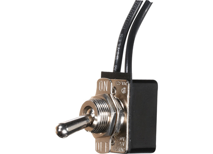RV Designer TOGGLE ON/OFF SWITCH - WITH 6IN LEADS, 8 AMP - 125VAC