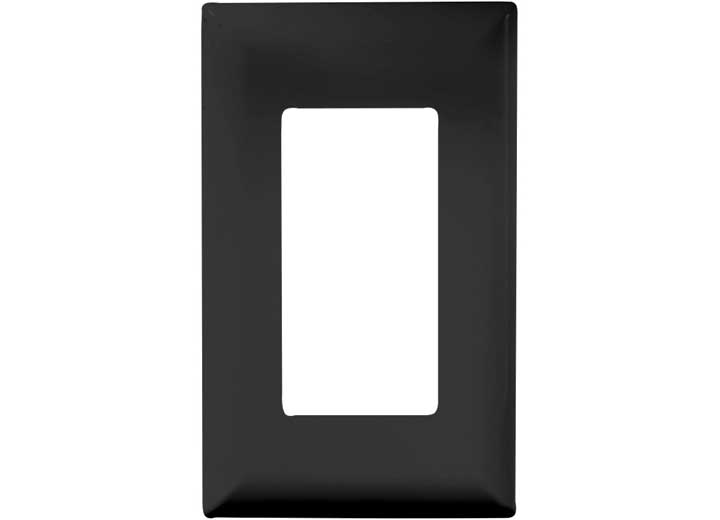 RV Designer BLACK COVER-PLATE FOR SELF CONTAINED CONTEMPORARY SWITCH