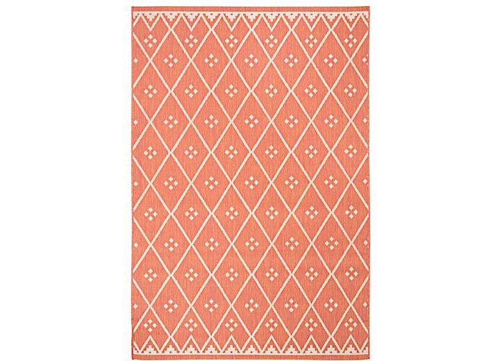 Safavieh Courtyard Collection Outdoor 5'3"x7'7" Medium Rectangle Rug - Terracotta/Light Beige