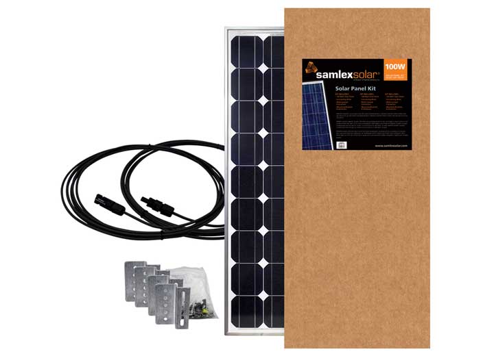 Samlex America SOLAR PANEL KIT, 100 WATTS WITH CABLES AND MOUNTING BRACKETS