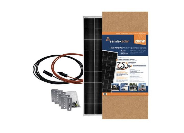 Samlex America SOLAR PANEL KIT, 200 WATTS WITH CABLES, CONNECTORS AND MOUNTING BRACKETS