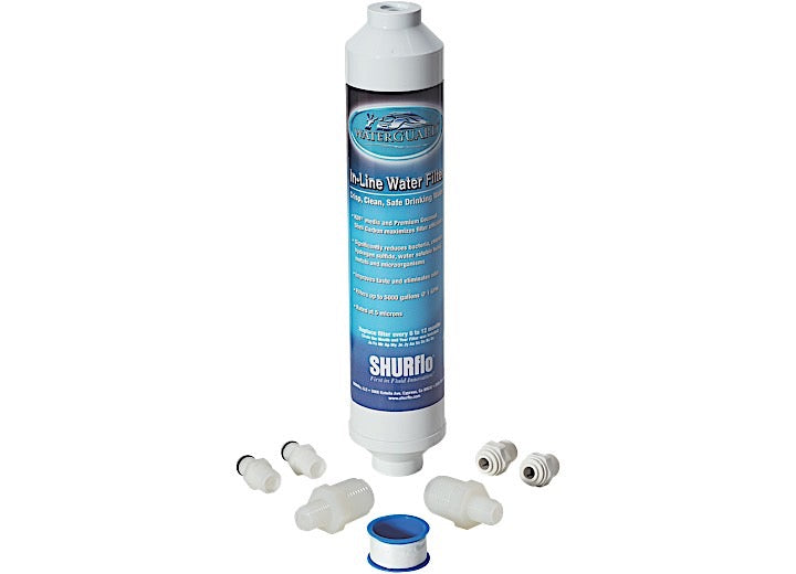 Pentair Shurflo 10ININ-LINE FILTER,1/4IN NPT-FEMALE PORTS,GAC/KDF, FITTING KIT