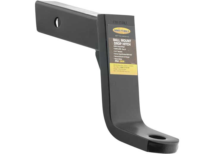Smittybilt 2IN X 2IN RECEIVER 1IN SHANK HOLE 6IN DROP STEEL