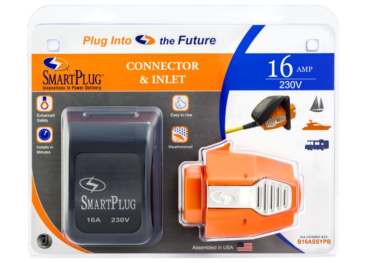 SmartPlug 16 AMP-FEMALE CONNECTOR & NON-METALLIC INLET /BLACK
