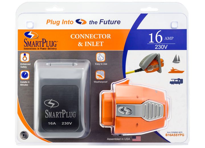 SmartPlug 16 AMP-FEMALE CONNECTOR & NON-METALLIC INLET /GRAY