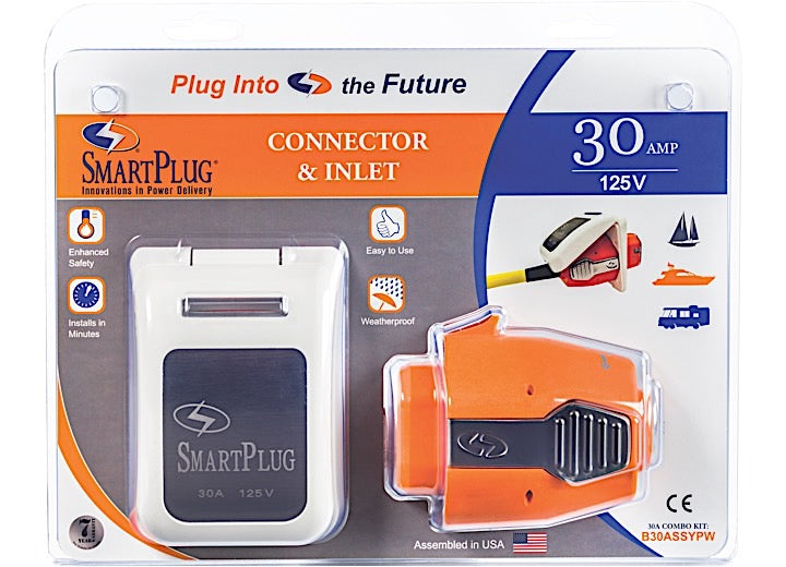 SmartPlug 30 AMP-FEMALE CONNECTOR & NON-METALLIC INLET/WHITE