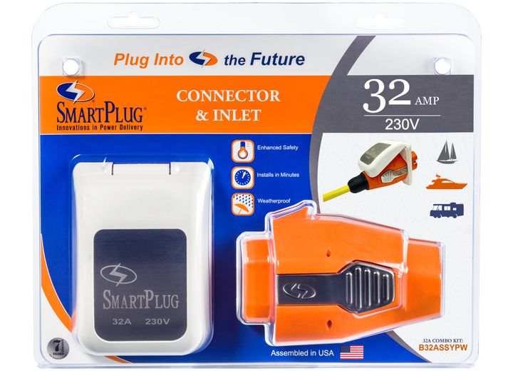 SmartPlug 32 AMP-FEMALE CONNECTOR & NON-METALLIC INLET /WHITE