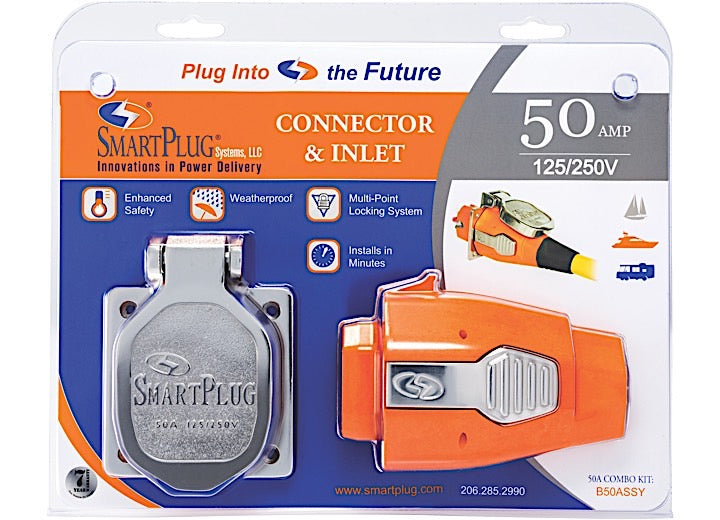 SmartPlug 50 AMP-FEMALE CONNECTOR & STAINLESS STEEL INLET