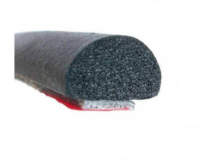 Steele Rubber Products W/S, SPONGE, HALF-ROUND W/TAPE, 1/4X1/2, 15FT