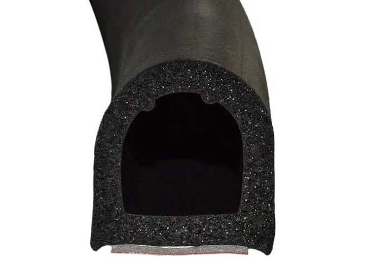 Steele Rubber Products W/S, SPONGE, D W/TAPE, 1X1, 30FT