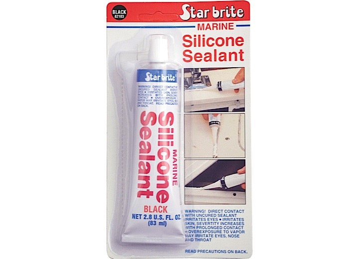Star Brite / Star-Tron SILICONE SEALANT BLACK 2.8 OZ.