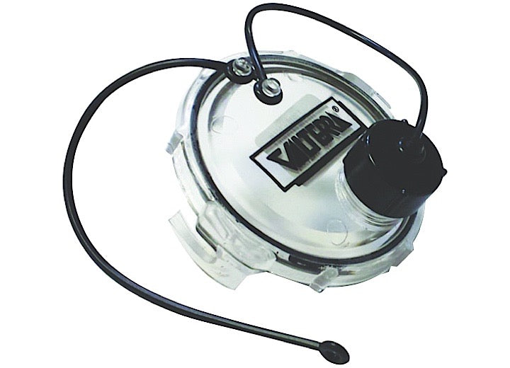 Valterra Products LLC WASTE VALVE CLEAR CAP, 3IN, 3/4IN GHT WITH CAP, BULK