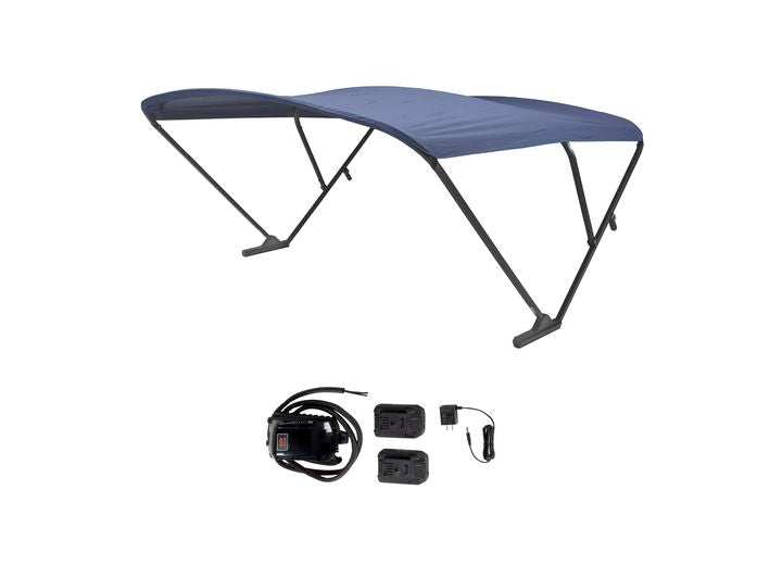 Taylor Made AM - COMP SYS ASSY QC BATTERY POWER BIMINI-PONTOONS 92-102IN WIDE - SQ BLK - NVYBLU CANVAS