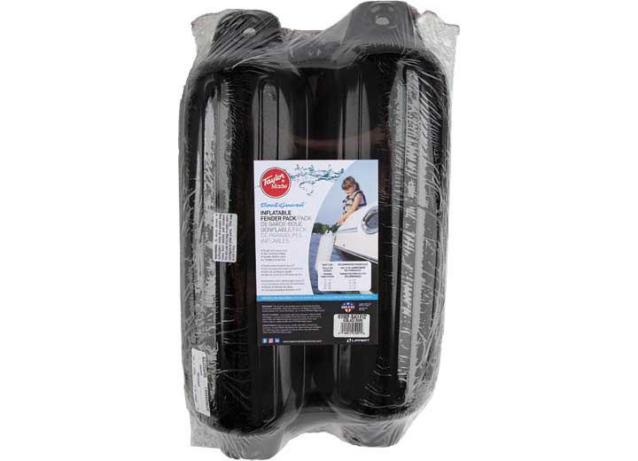 Taylor Made 6IN X 22IN BG FEND 2 PK. BLACK W/BLK ROPE