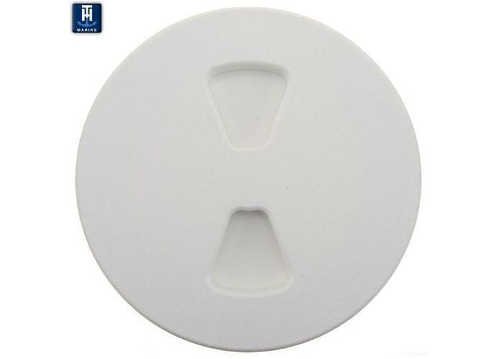 TH Marine 8IN SCREW-OUT DECK PLATE - POLAR WHITE
