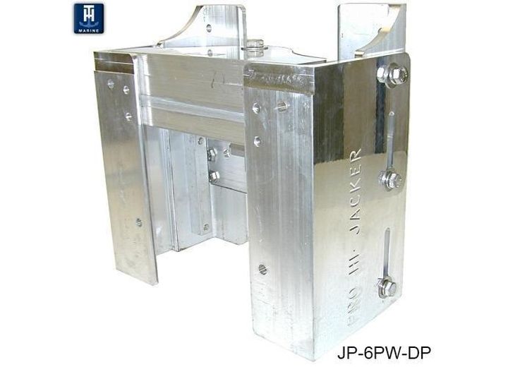 TH Marine 6IN SET BACK MANUAL SGL ADJUST JACK PLATE- 3/8IN THICK 6061 AIRCRAFT GRADE POLISHED ALUMINUM FINISH