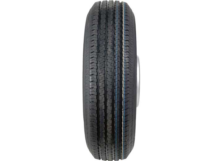 Taskmaster ST235/80R16 LRE RAMBLER TRAILER TIRE ON 16X6 8X6.5 SILVER DUAL STEEL WHEEL 3080