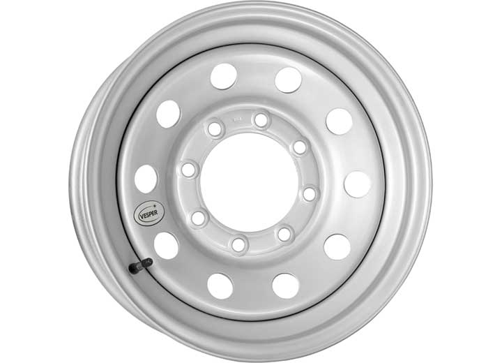Taskmaster STEEL VESPER TRAILER WHEEL 16X6 8X6.5 SILVER MOD 3860 LCC
