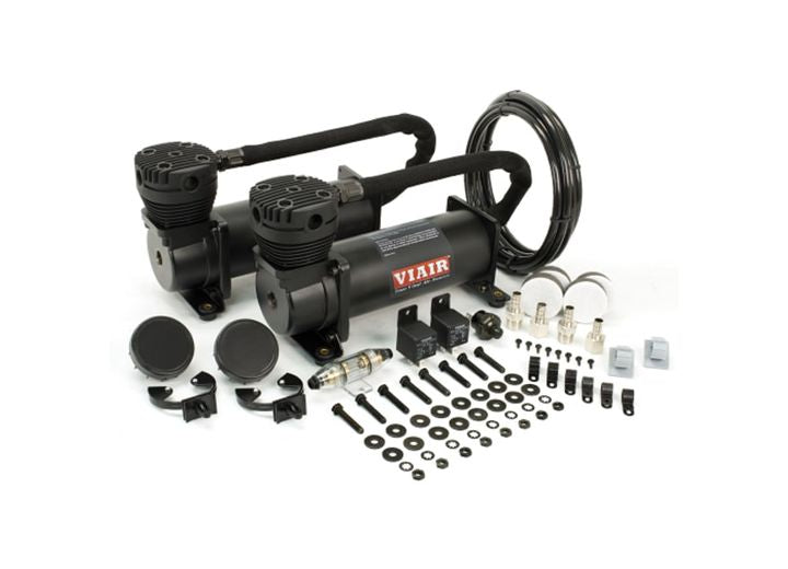 Viair Corporation DUAL STEALTH BLK 480C VALUE PACK, (200 PSI, 480C/2, 165/200 P. SWITCH, 40 AMP RELAY/2, FUSE HOLDER)
