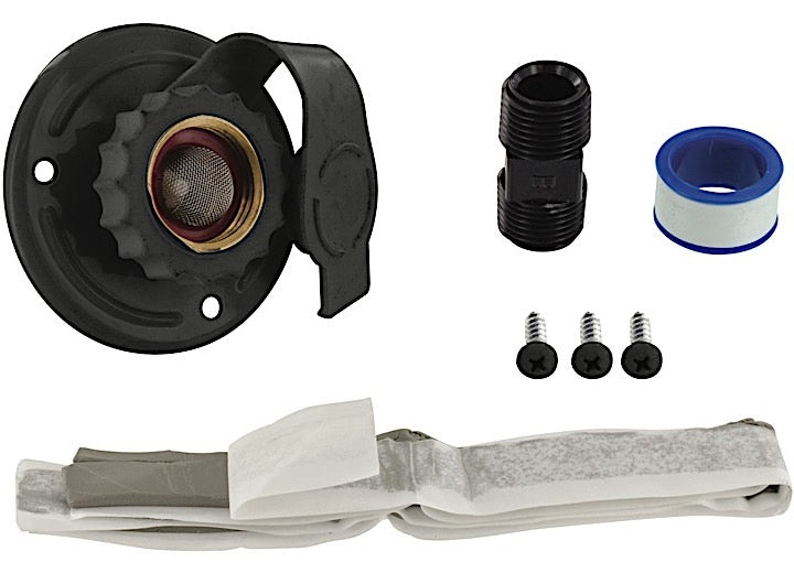 Valterra Products LLC WATER INLET 2-3/4IN METAL FLANGE FPT, BLACK, CARDED
