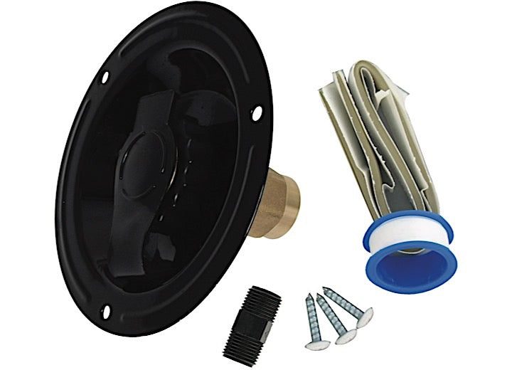 Valterra Products LLC WATER INLET, RECESSED METAL FLANGE, FPT, BLACK, CARDED