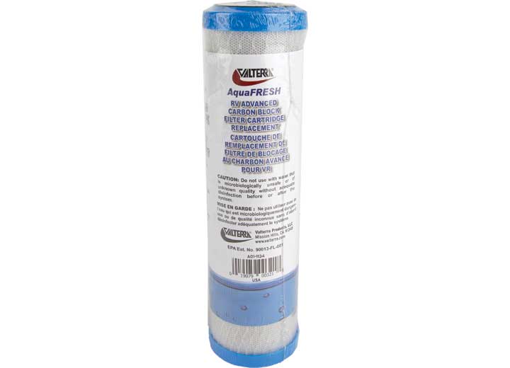 Valterra Products LLC ADVANCED CARBON BLOCK FILTER, EXTERIOR CARTRIDGE REPLACEMENT, 10IN, 6 EQUIVALENT