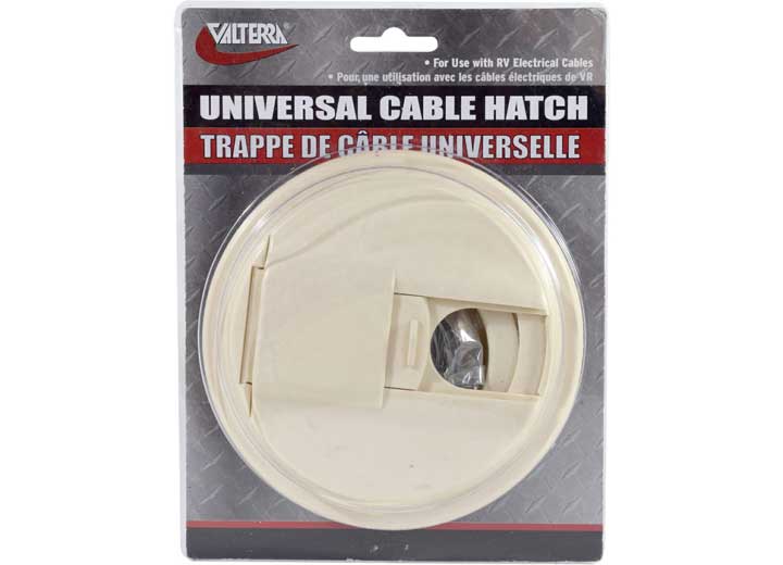 Valterra Products LLC CABLE HATCH, UNIVERSAL ROUND, COL WHITE, CARDED