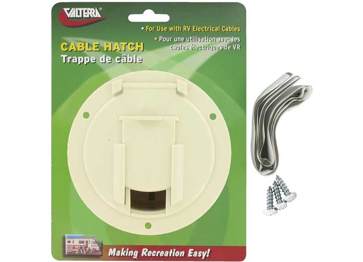 Valterra Products LLC CABLE HATCH, MED ROUND, COL WHITE, CARDED