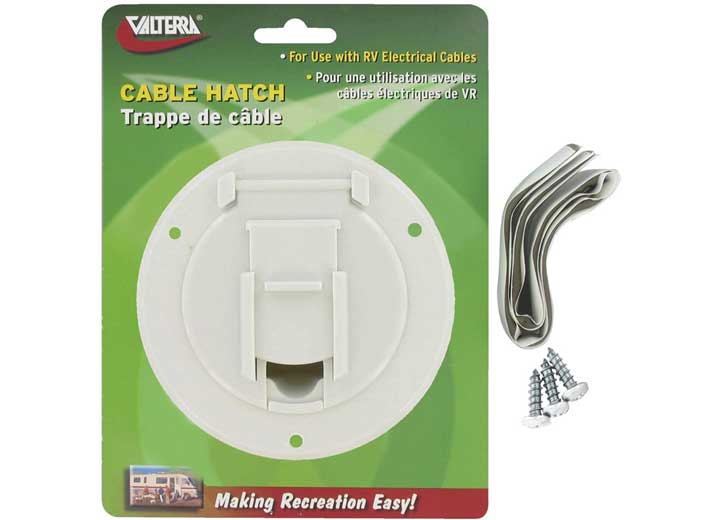 Valterra Products LLC CABLE HATCH, SM ROUND, WHITE, CARDED