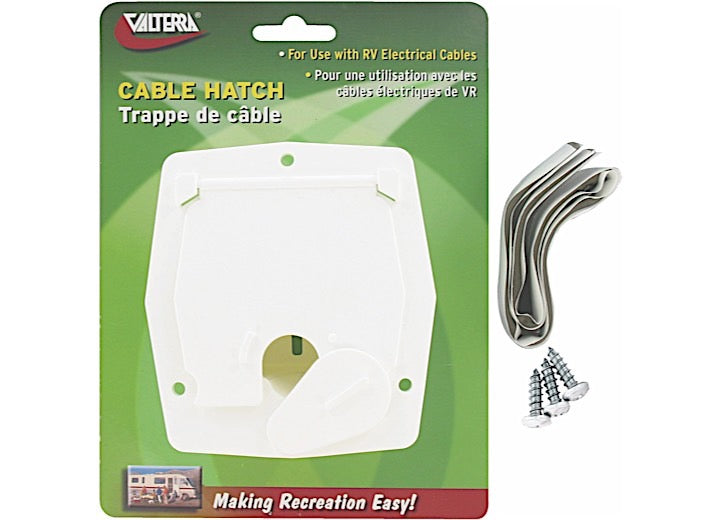 Valterra Products LLC CABLE HATCH, SM SQUARE, WHITE, CARDED